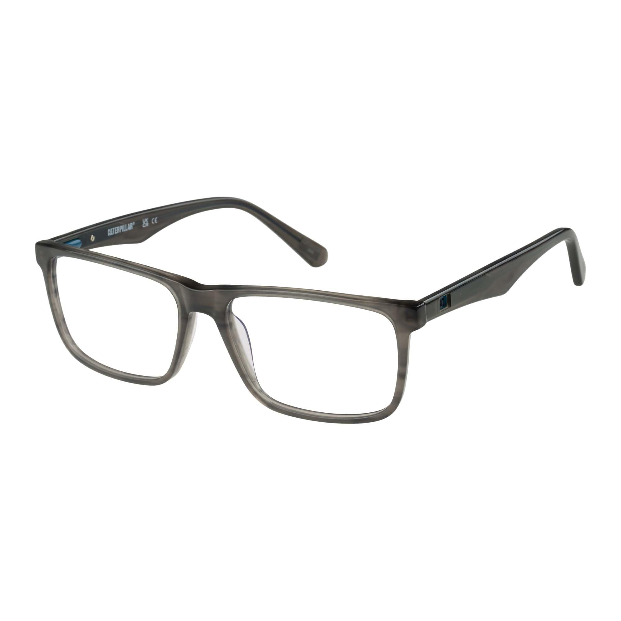 CAT Brille mit Sehstärke für Herren optional mit Sonnenbrillentönung oder Blaulichtfilter, Rechteckig, gefertigt aus Acetat (inklusive Brillenetui)