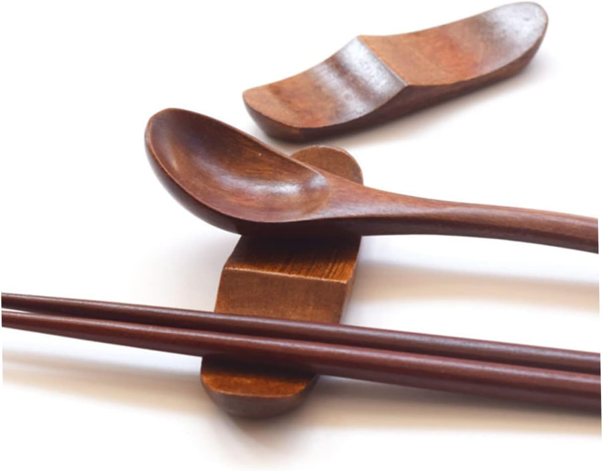 30pcs Japanese Style Wooden Spoon and Chopstick Rest Vintage Dinnerware Holder for Elegant Table Decor Practical Utensil Stand for Forks and Spoons