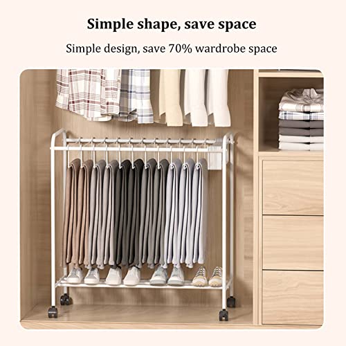 Cintre à pantalons à roulettes Orga pour optimiser le rangement du dressing