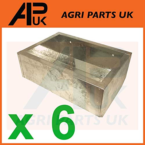 6 Metal Galv Animal Cattle Horse Pony Sheep Goat Dog Pig Feed Feeding Trough Box