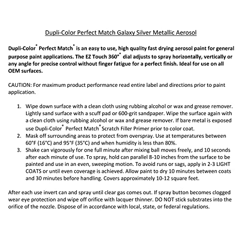 Image of Dupli-Color Perfect Match Premium Automotive Paint, Galaxy Silver (M), 8 oz