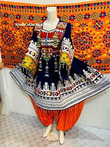 Handmade Afghan Traditional Dress In Multi Colored Afghani Pashtun Wedding Dress For Girls And Women #TOP4