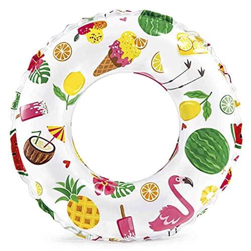 Intex Kinder Lively Print Swim Rings Lively Print Swim Rings, Pink Octopus/Coral Reef Fish/Realistic Starfish, 51, 59230NP