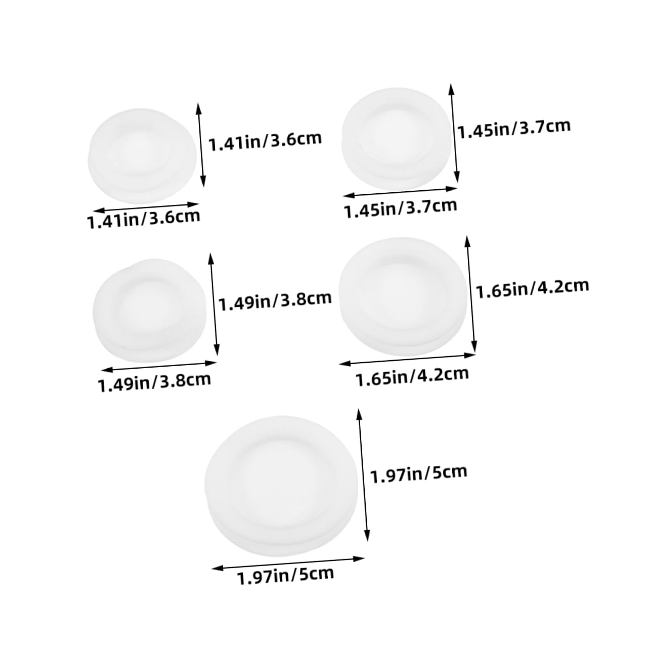 STOBOK 10pcs Universal Rubber Coin Bank Stoppers Mixed Sizes White Rubber Plugs for Money Box Multi Purpose Round Closure for Saving Box Includes 2 Each of 25mm 26mm 30mm 32mm and - Image 3