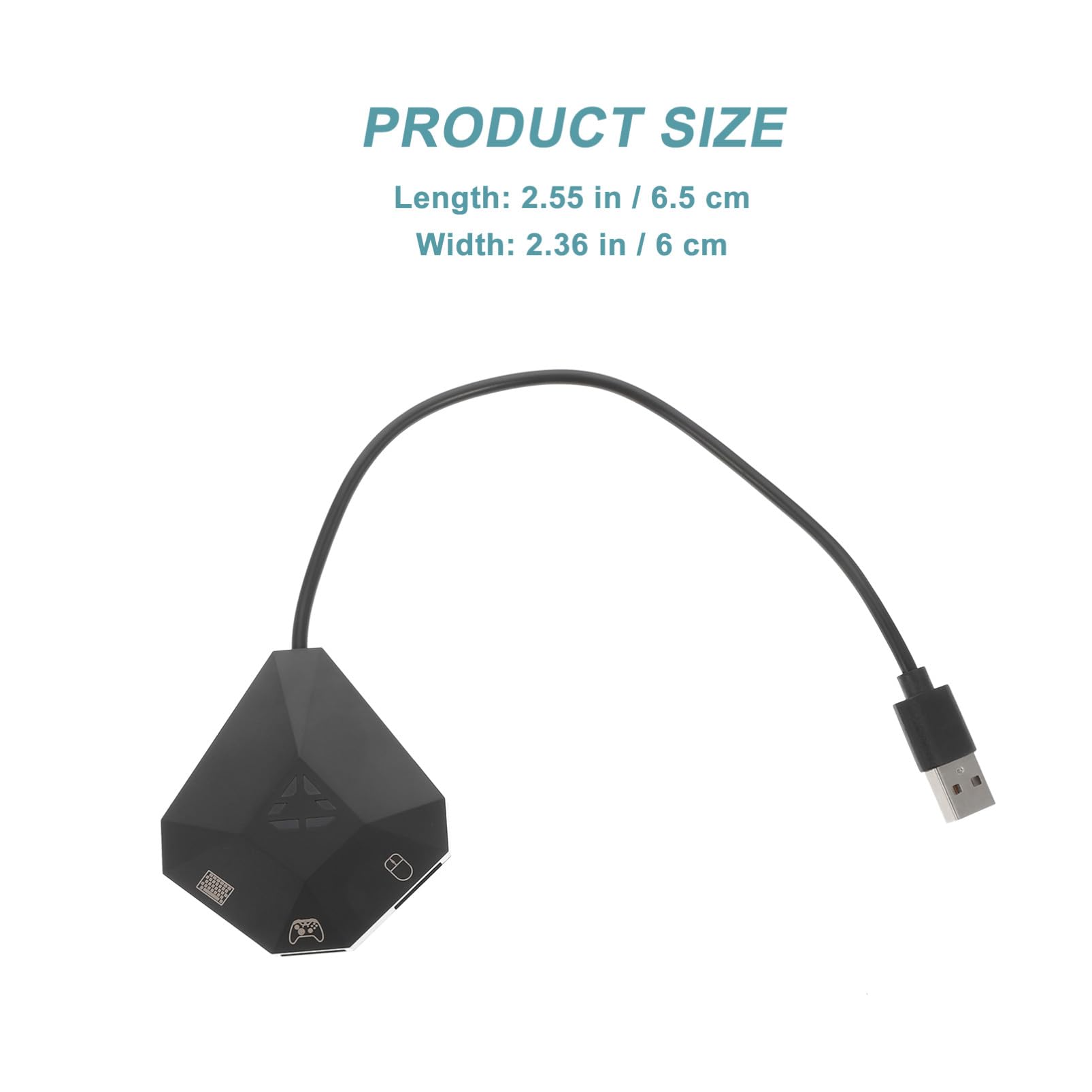 SHINEOFI Convertitore Tastiera Mouse per Console di Gioco, Nero Abs | Mappatura Tasti, Supporto Giochi di Terze Parti, Compatibile con Console