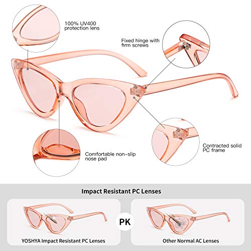 Image of Retro Vintage Narrow Cat Eye Sunglasses for Women Clout Goggles Plastic Frame