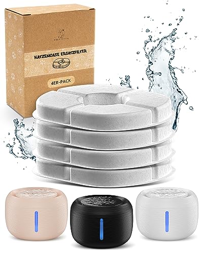 PrettyPaw® Filter für Katzenbrunnen – Original Ersatzfilter für alle Pretty Paw Trinkbrunnen | 4er Pack = 2-Monats-Vorrat | Spare mit 12er oder...