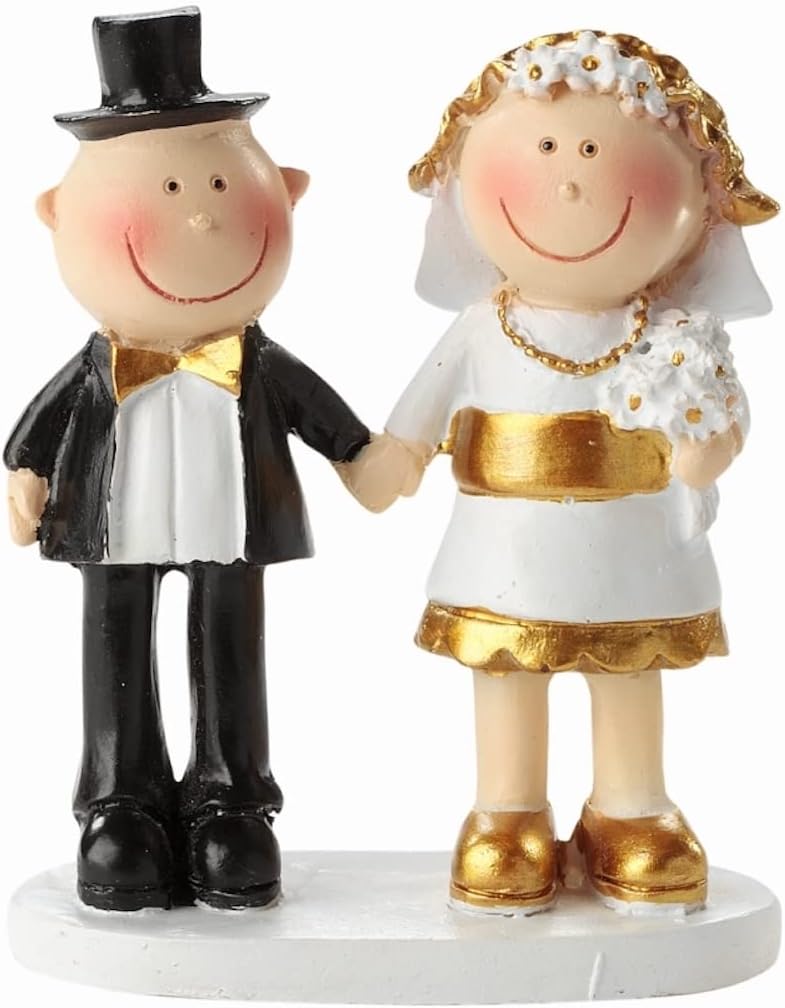 Golden Wedding Anniversary Couple Cake Topper Cake Table Decoration