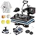 Price comparison product image LIVHOOU Heat Transfer Press Machine 5 in 1 Heat PressMulitifuctional Sublimation Machine for Mugs T-Shirts Hat 12"x 15" Digital Transfer Press
