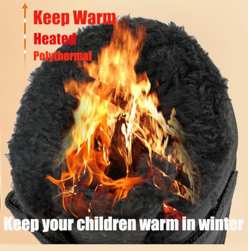 Toddler/Little/Big Kids Barefoot Shoes Girls Boys Winter Wide Toe Box Fur Lined Warm Anti-Slip Minimalist High Top Snow Boots4