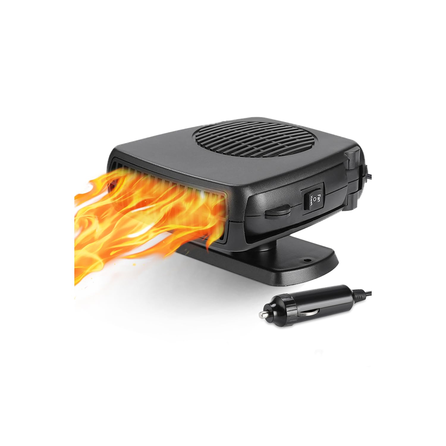 Leaflai 12V Autoheizung 150W Tragbarer Auto-heizung Anti-Beschlag-Autoheizkörper Dieser Steckdosen-Zigarettenanzünder, 2-in-1-Heiz-/Kühl-Windschutzscheibenheizungsventilator