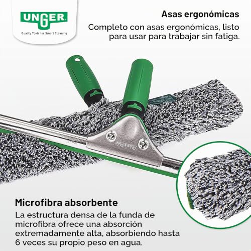 Miniatura 2 de Unger Ergotec 2in1 Set De Iniciación Para La Limpieza Profesional De Cristales Incluye Escobilla De Goma Y Limpiacristales De 35 Cm Ak011a