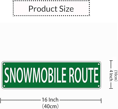Miniatura 2 de SNOWMOBILE ROUTE - Letrero de metal para garaje, calle, bar, pub, club, cafetería, hogar, decoración de pared, placa de arte de hojalata, 4 x 16