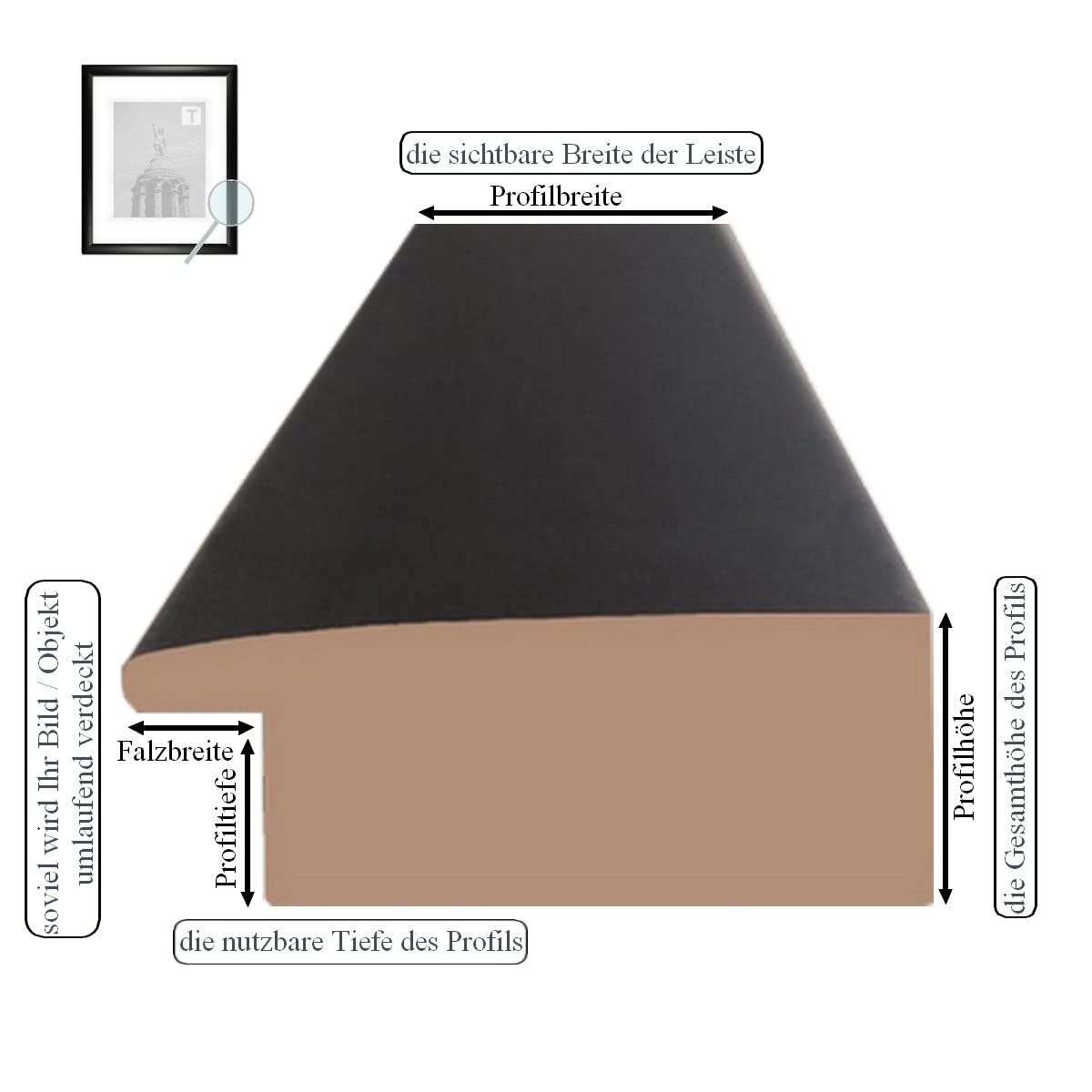 Echtholz-Bilderrahmen Jessica Schwarz 59,4 × 84,1 cm A1 Museumsglas 2mm Maserung Natur skandinavisch