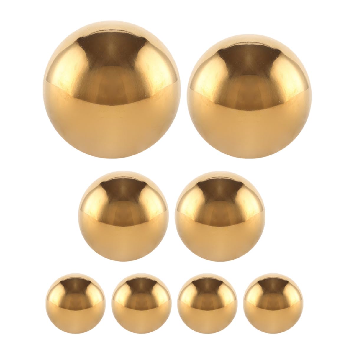 KESYOO Palline di osservazione da giardino, 8 pezzi, in acciaio inox lucidato a specchio, sfere cave riflettenti 15 cm, 10 cm, 7,6 cm, 5,1 cm, per decorazione esterna e prato