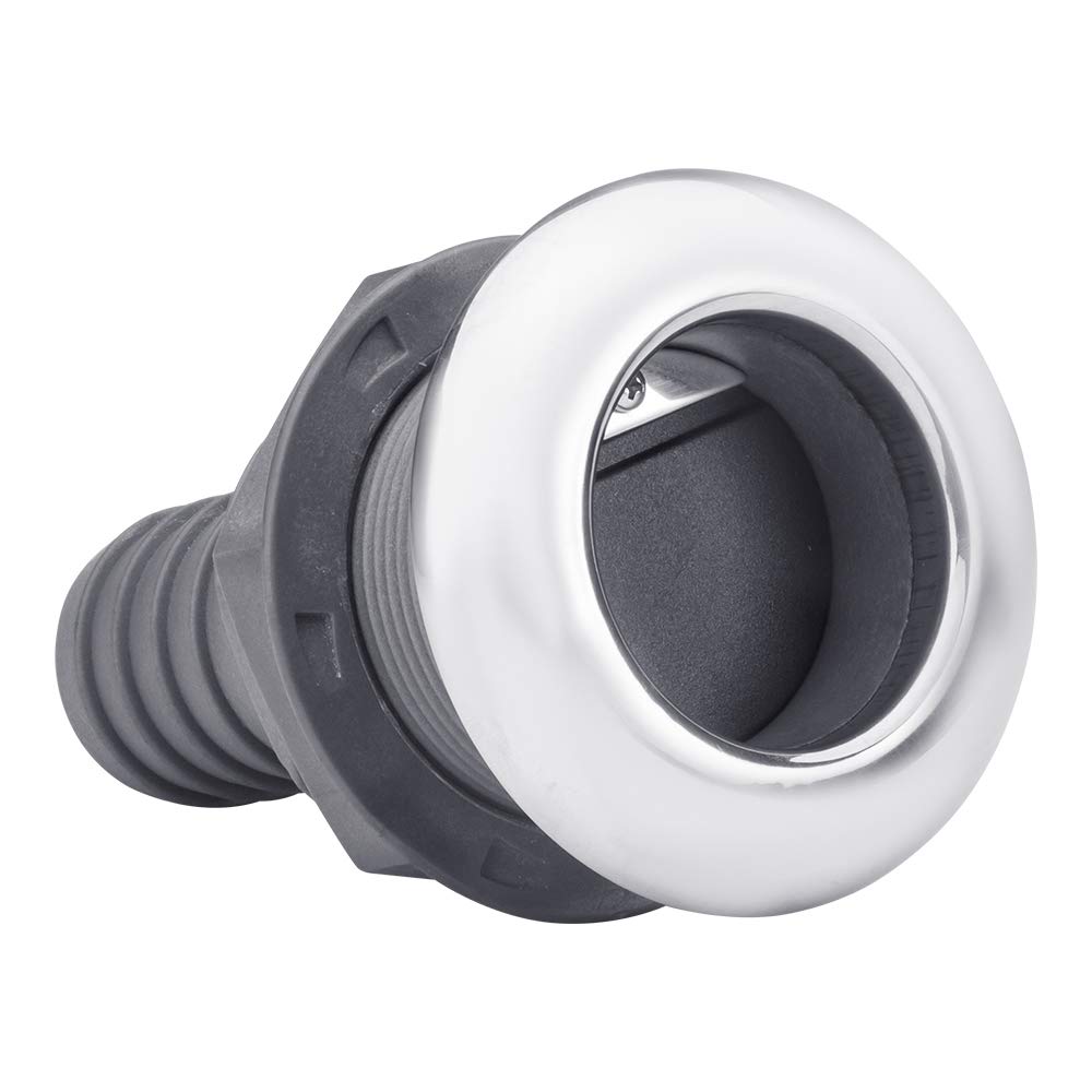 White Water 6657N-SCP Nylon Thru Hull Scupper, 2" Hose, 2-3/16" Cutout