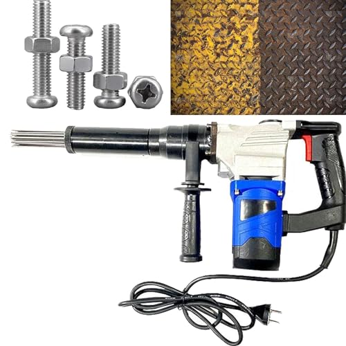 PixCy Scaler Elettrico Ad Aghi Portatile 1400w,Scrostatore di Rimozione Ruggine Ad Ago,Macchina per Pulizia Scorie di Saldatura Pistola Antiruggine,Potente E Sicuro,110V