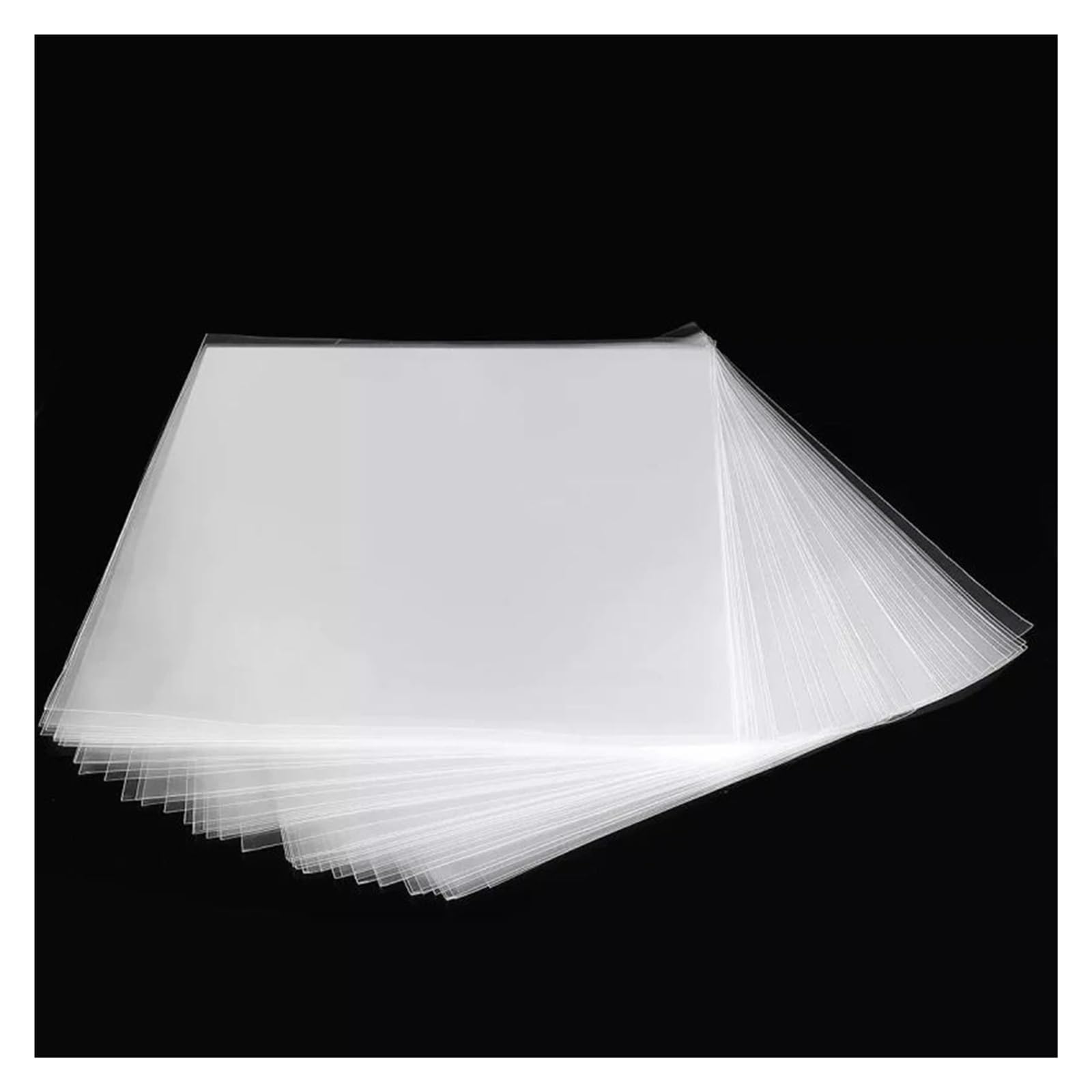 50 Pezzi di Copertura Protettiva in Gel for Giradischi LP in Vinile, Borsa Piatta Aperta Manicotti Interni per Dischi in Vinile