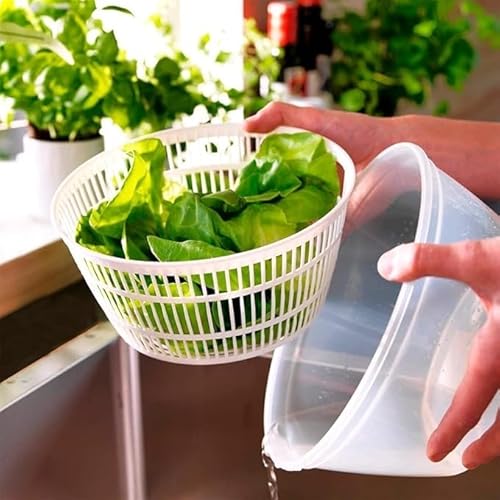 Centrífuga De Salada Secador Verduras Manual Economico Higienico (All black)