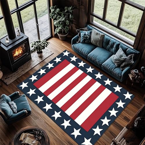 Tapete decorativo bandera americana 4x5 ft miniatura 3