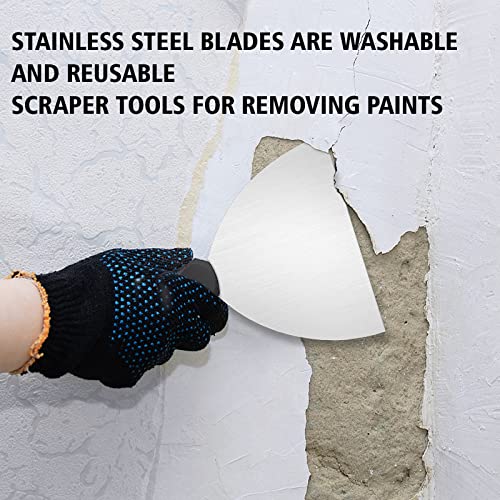 Mister Rui 5 Inch Putty Knife, Stiff Blade Metal Putty Knife Scraper Tool For Wood, Stainless Steel Knife Paint Scraper With Hammer End, 5 Inch Paint Scraper Tool Taping Knife #TOP3