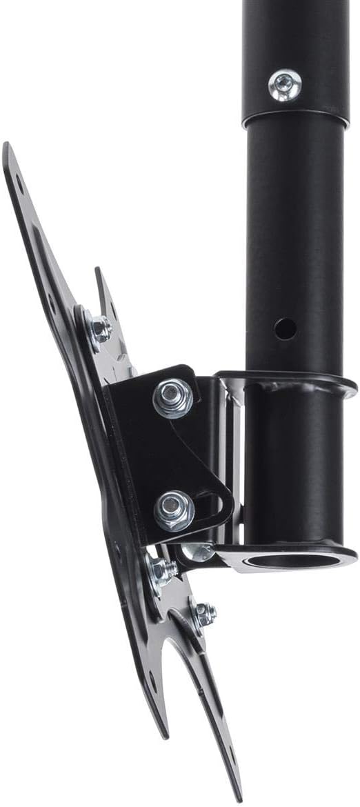 Displays2go Rotating TV Ceiling Mounts with Adjustable Height – Black (LTCEIL20)