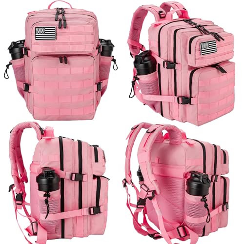 LHI Tactical Military Backpack for Men and Women 25L/35L Army Assault Pack Bag Small Rucksack with Bottle Holder - Image 3