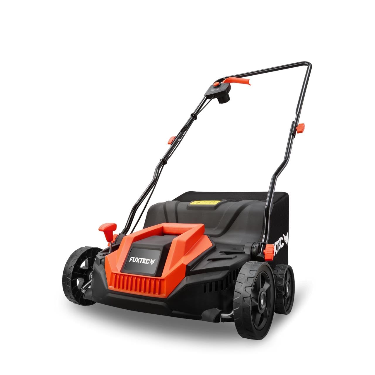 Scarificateur électrique FUXTEC, aérateur de gazon avec 1300 watts de puissance, largeur de travail 32 cm et réglages de profondeur de -12 à +10 mm, bac de ramassage 40 L