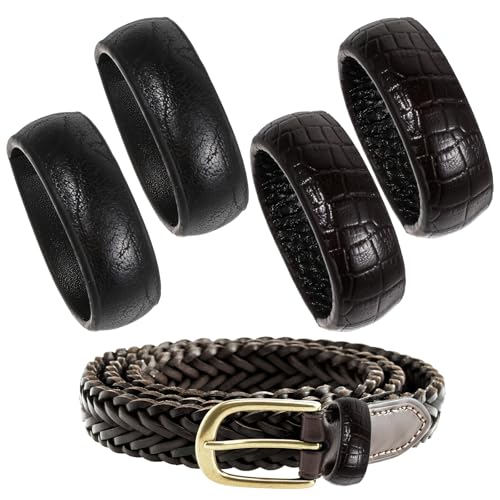 4 Pack Belt Loop Keepers, Leather Loop Keeper Accessories Belts Straps Holder Retainer Band Cowhide for 1.38