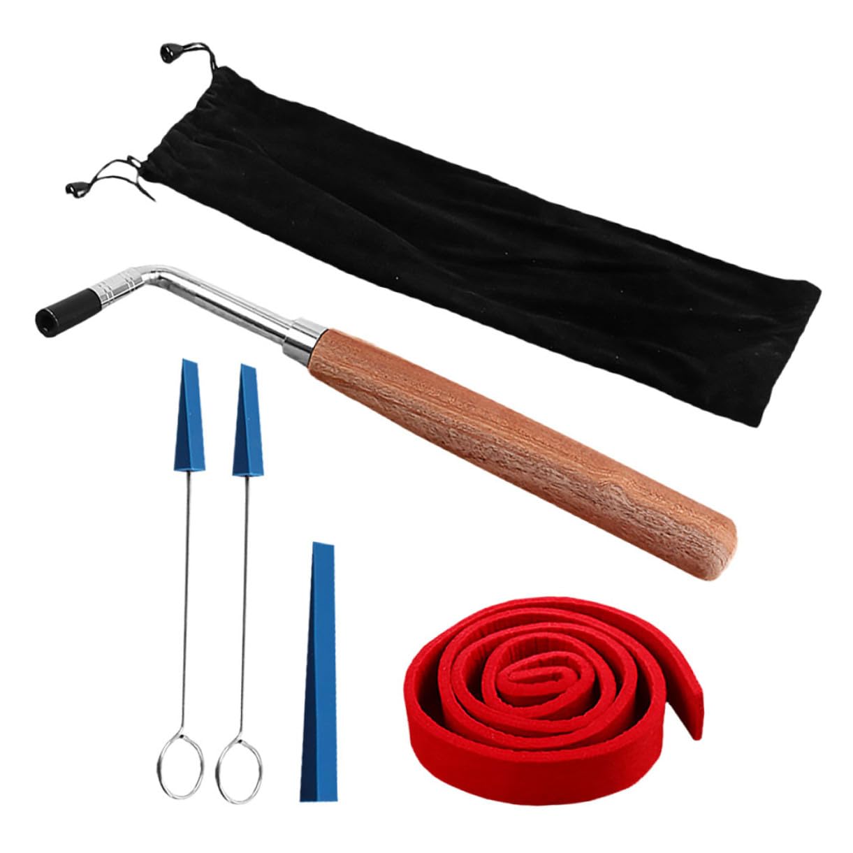 Baluue Kit Professionnel D'accordeur de Piano Pratique Travaux de Réglage et Réparation de Piano Marteau en Métal de L et Bande de Sourdine