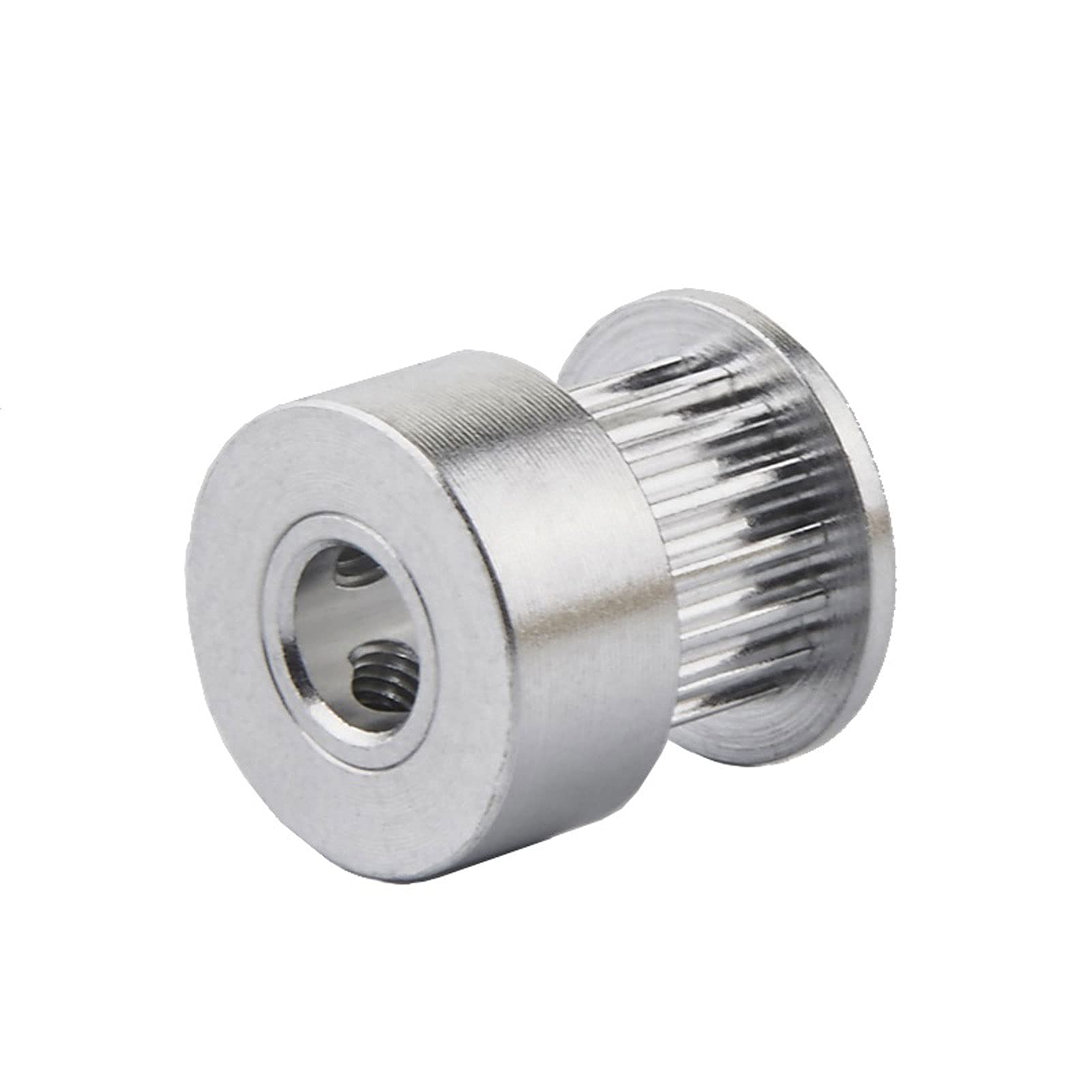 Puleggia dentata GT2 a 20 denti tipo K con foro in alluminio da 4/5/6/6,35/8 mm, compatibile con cinghia aperta da 10 mm (larghezza della cinghia 10 mm foro 6 mm) per un controllo del movimento di