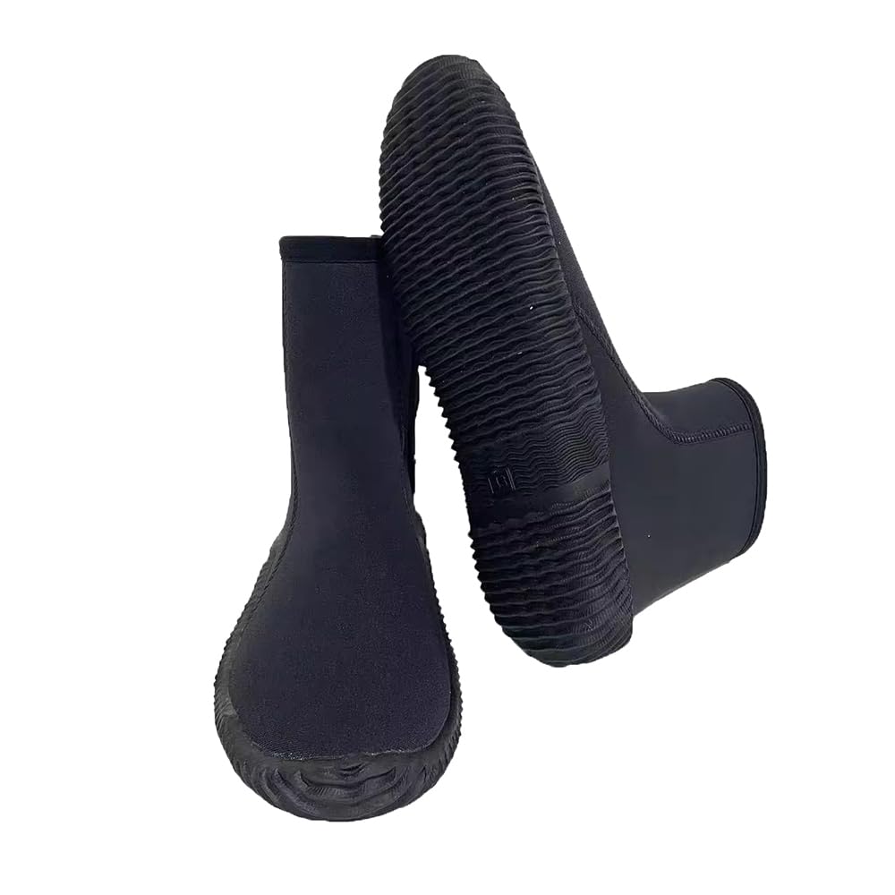 JCS Unisex Neo Style High-Cut Neoprene Boots with Side Zipper, 5mm, Men's Size: 8