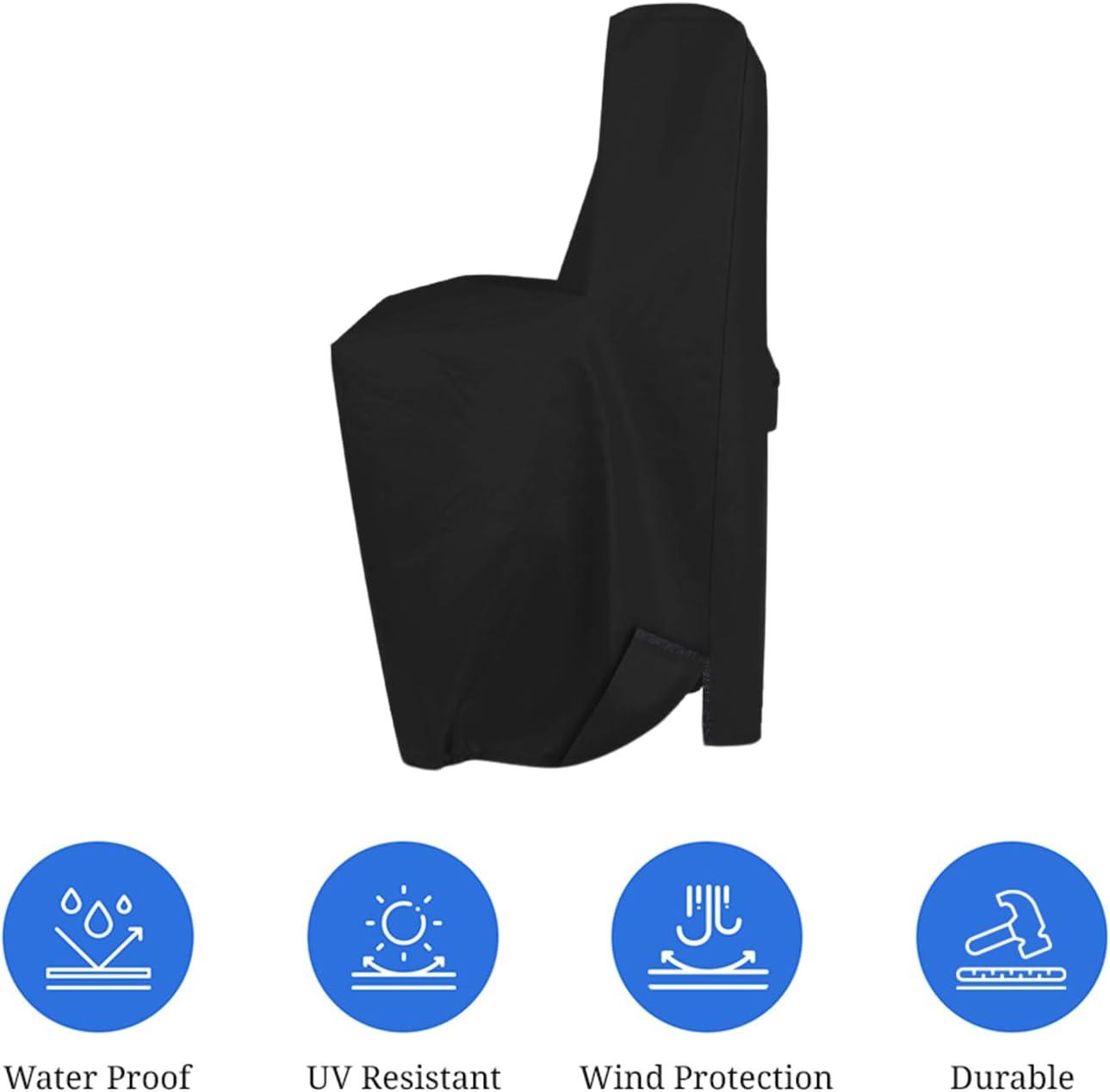 Covers & all Water Softener Cover, 12 Oz PVC Waterproof, UV & Weather Resistant Outdoor Filter tank Protector, Durable with Air Vents, Split Velcro and Elastic (40" H x 30" W x 16" D Inches, Black)
