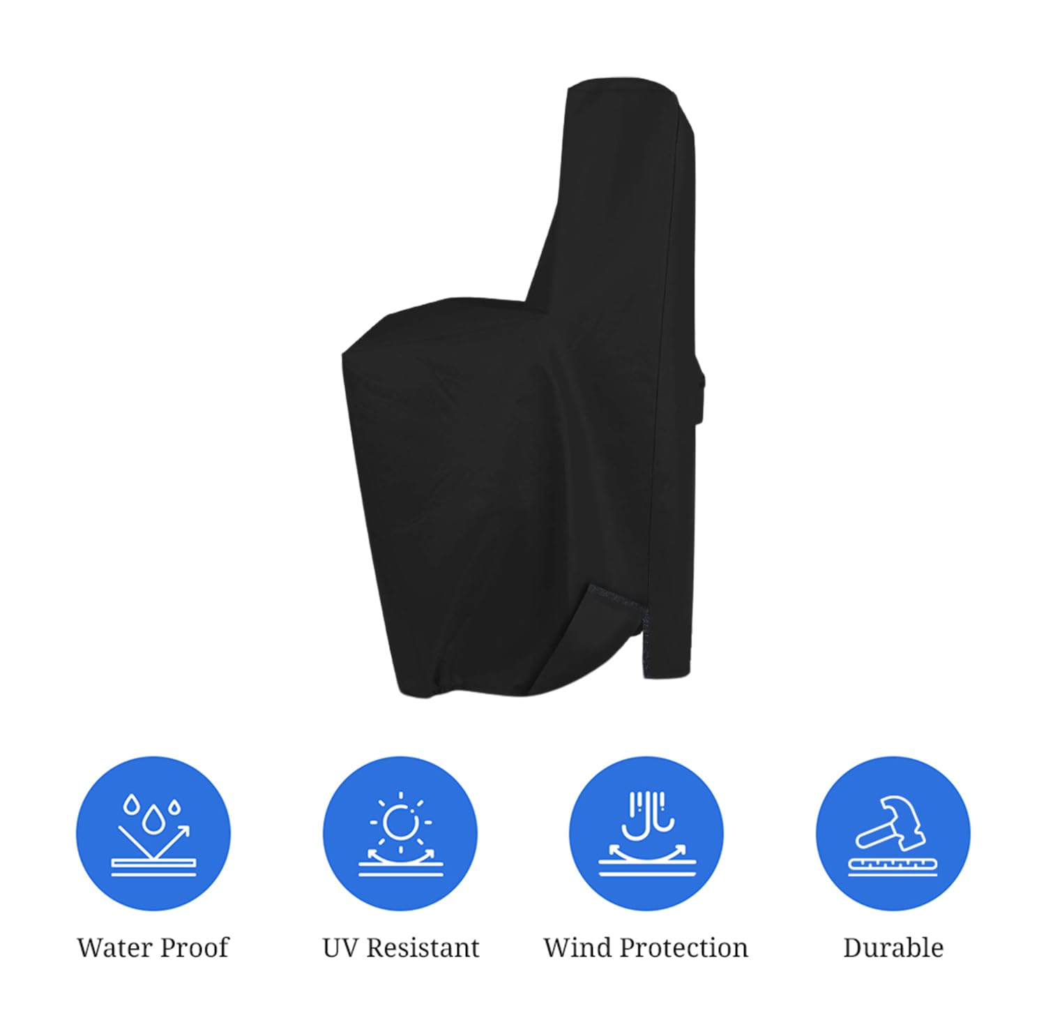 Covers & All Pokrowiec na zmiękczacz wody, 350 ml, wykonany z wodoodpornej, odpornej na promieniowanie UV i odpornej na rozdarcie tkaniny, z kieszeniami powietrznymi i dzielonym zamkiem błyskawicznym (162 cm wys. x 100 cm szer. x 40 cm gł. x gł., czarny)