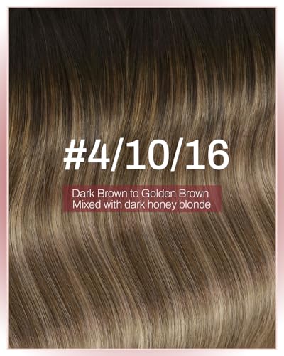 Image of Moresoo Genius Weft Tape in Hair Extensions Bronde 18 Inch 65g 2Pcs | Skin weft tape in hair extensions, flat PU construction, flexible placement, bronde dimension for waves and ponytails
