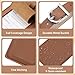 Leezmark 4 Pack Leather Luggage Tags, Luggage Identifiers Travel Tag for Suitcase Travel Accessories Essential Bag Tags with Name Card Holder (Black, Green, Brown, Khaki)