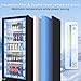 Velieta Commercial Beverage Refrigerator, 24.5 Inch 15 Cu. Ft. Drink Fridge, Display Refrigerator with Glass Door, Commercial Display Fridge with 4 Adjustable Shelves, for Shops, Restaurants, Bars