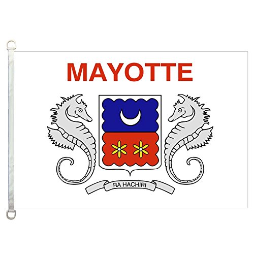 nothing Drapeau Mayotte (local), 90 x 150 cm, 100 % polyester, bannière, impression numérique.