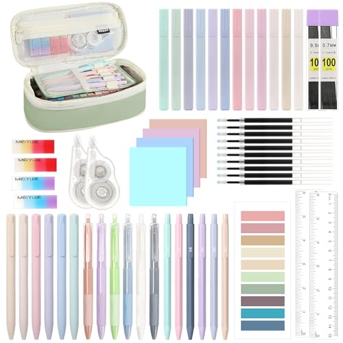 MoKo 56 PCS Aesthetic School Supplies with Pencil Pouch, Cute Sta...