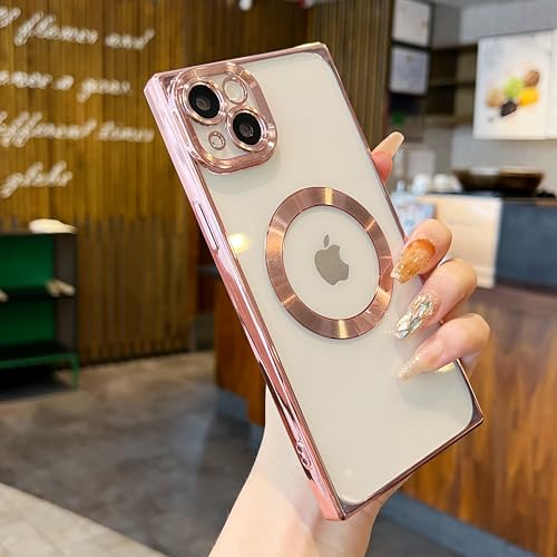 Coque pour iPhone 15 Pro Max en silicone noir motif cœur filles femmes