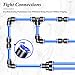 TAILONZ PNEUMATIC 3/8 inch od Push to Connect Fittings Pneumatic Fittings kit 5 Spliters+5 Elbows+5 tee+5 Straight (20 pcs)