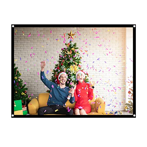 Bewinner 60-100 Inch Projection Screen, 4: 3 Hd Portable Foldable Anti-Wrinkle Screen Washable For Home Theater, Projector Screen Wall Mount/Ceiling, Ideal For Outdoor Films(60Inch) #TOP30
