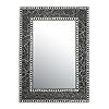 DecorShore 24" x 18" Crackled Glass Jewel Tone Mosaic Wall Mirror, Framed Rectangular Decorative Vanity Mirror, Accent Mirror, Gemstone Look (Black Onyx) 51SHqd3yGAL. SS100