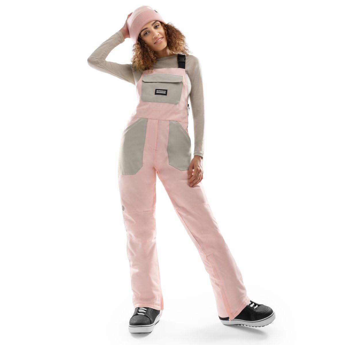 SIROKO - Snowboardhosen für Damen B1-W Arosa - M - Rosa/Beige