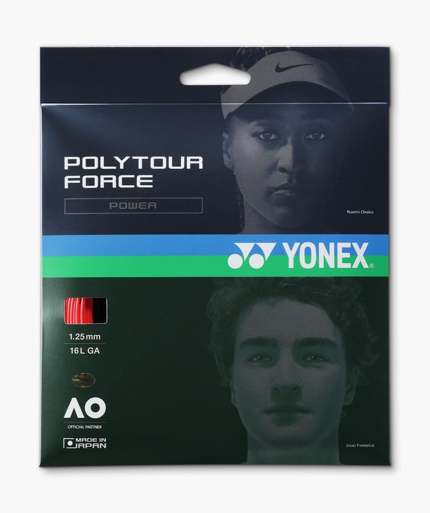 YONEX Poly Tour Force Co-Polyester Tennis String — Explosive Power & Spin, Tour-Level Control (Available in 16G/1.30mm, 16L/1.25mm, 17G/1.20mm)