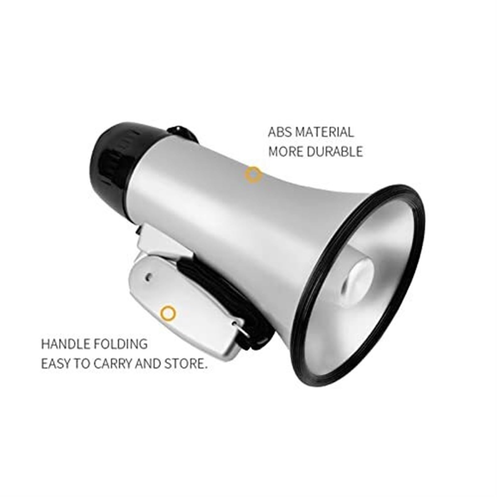 Megáfono Megáfonos Portátiles De 25 Vatios con Altavoz Y Sirena para Grabación En Exteriores Megáfono Volumen Ajustable
