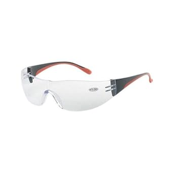 Liberty ProVizGard Fuse Reader Protective Eyewear, Bifocal +2.5 Clear Lens, Black/Red Frame Case of 12 Pairs