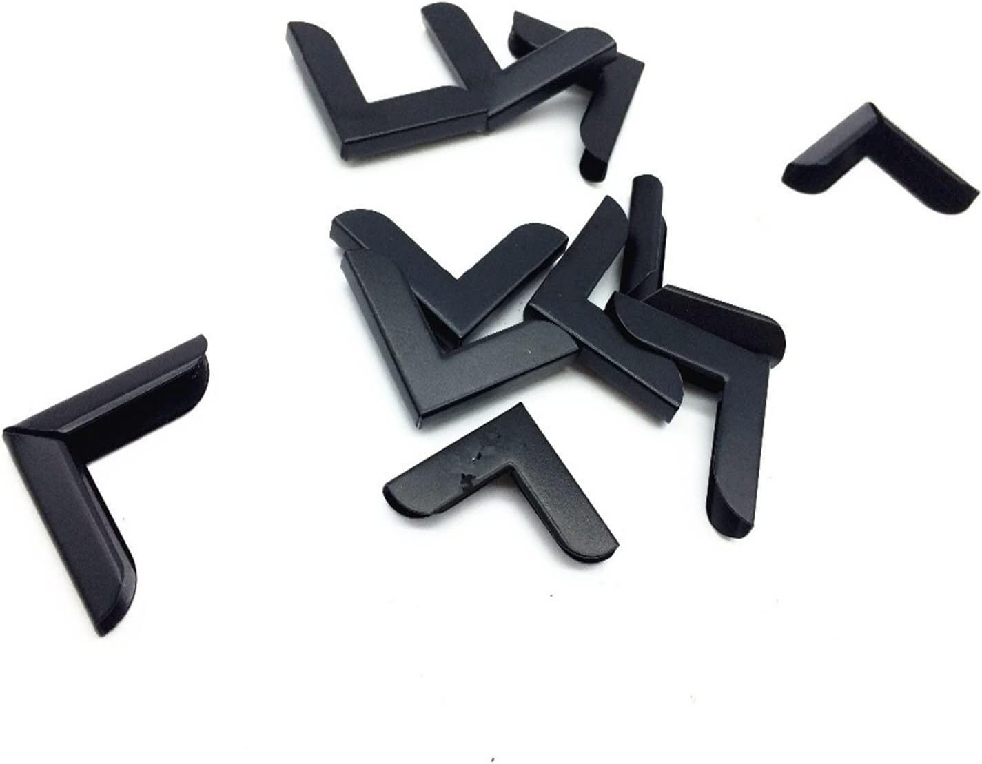 100個のハードカバーブックコーナー、28mmブラックペイントカラーインナー4mm、100個/ロット、DIYブックアングルアクセサリ