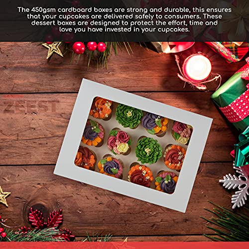 ZEEST - Confezione da 10 scatole per cupcake a 12