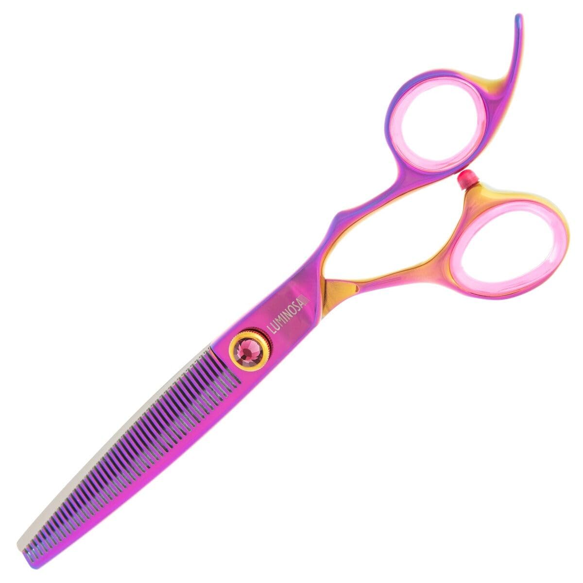 GROOM PROFESSIONAL Luminosa Blender Dog Grooming Scissors - Professional Hair Scissors - VG10 Stainless Steel - Razor Sharp Blades - Add Some Colour to Your Everyday Grooming, 6.5 Inch 46T